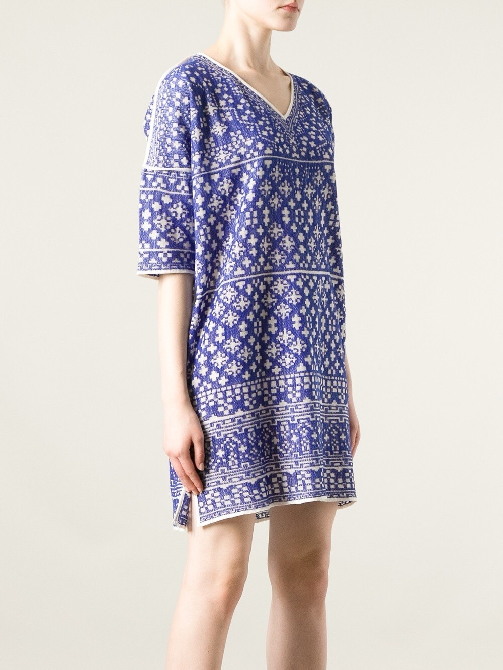 Isabel marant etoile Beverly embroidered filet tunic dress
